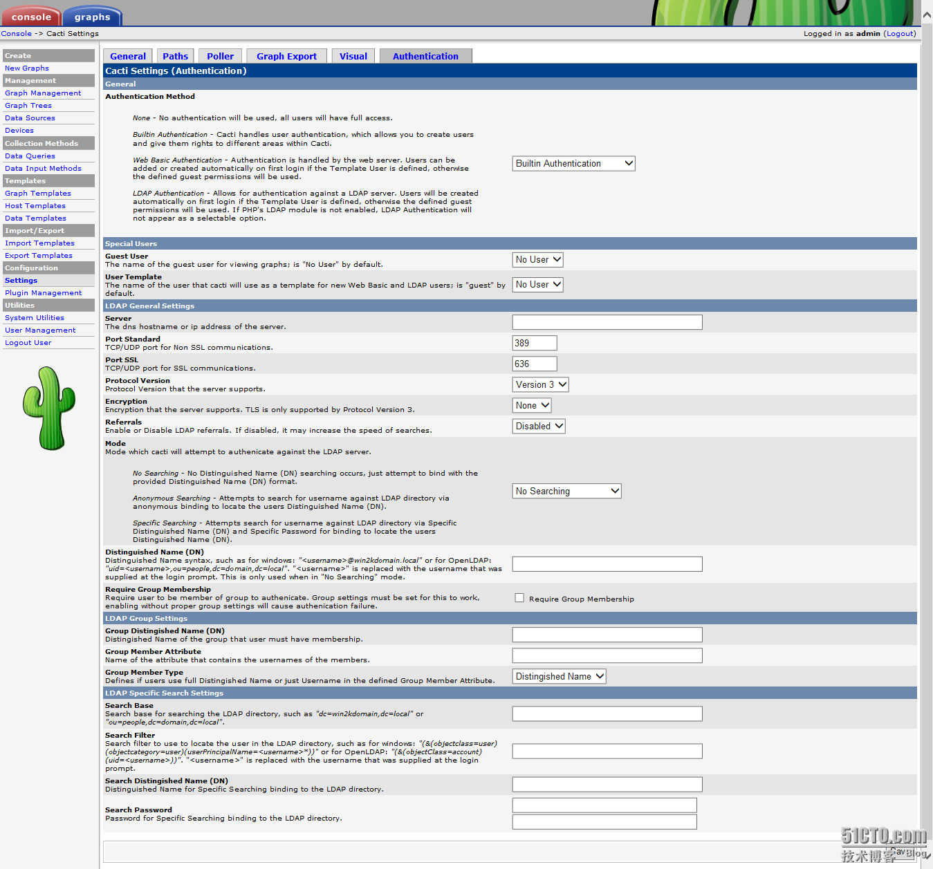 Console -  Cacti Settings6